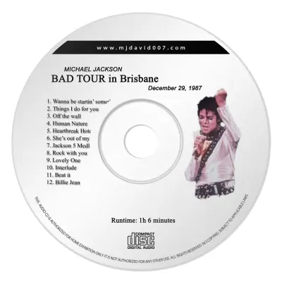 Michael Jackson Bad Brisbane Audio concert