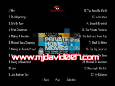 Michael Jackson's Private Home Movies DVD menu