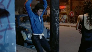 Michael Jackson recording the video for The way you make me feel