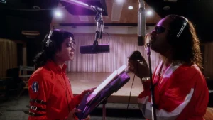 Michael Jackson and Stevie Wonder recording Just good friends