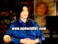 Michael Jackson dressed in shiny blue