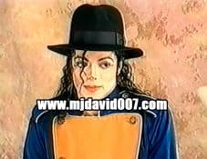 Michael Jackson staring at Molly Meldrum in 1996